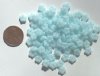 100 3x7mm Milky Light Blue Flower Beads